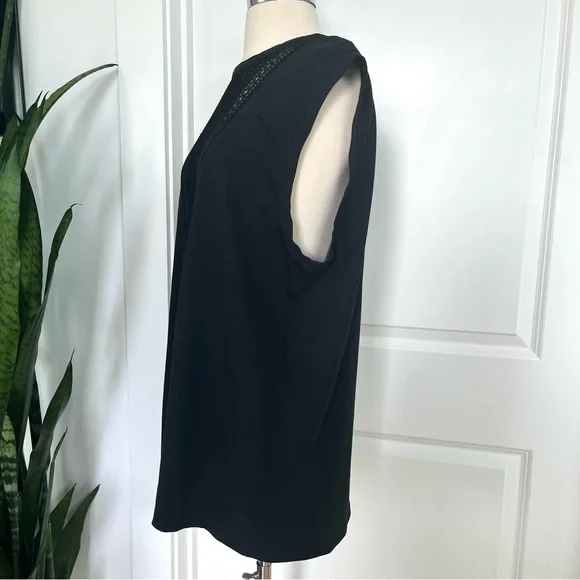 Helmut Lang Black Sleeveless Mesh Detail Top - Picture 2 of 5